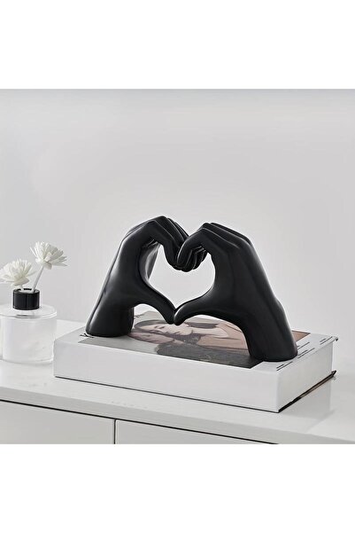 SUME Dekoratif Modern İskandinav Tarz Kalp El Heykel Ev Dekorasyon Aşk Sevgil...