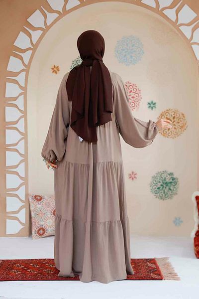 Neva Style Rochie Hijab din nurcă plisată în straturi 20612V