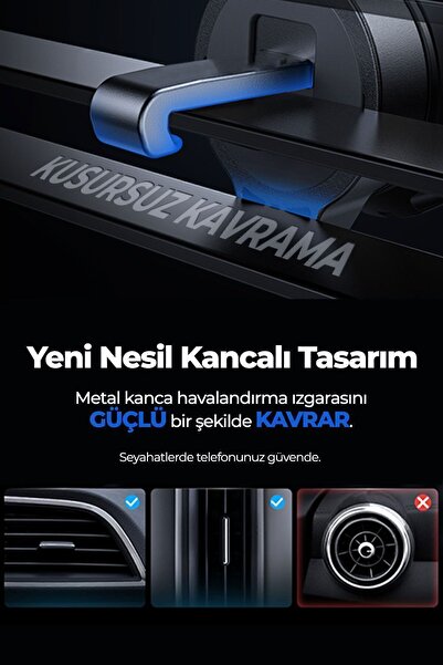 woyax Güçlü Mıknatıslı Kancalı Araç Içi Telefon Tutucu - Havalandırma Araba Telefon Tutacağı