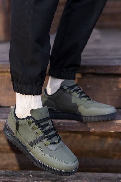 Salvano Trampki męskie TREND 3PR Khaki - wygodne i stylowe