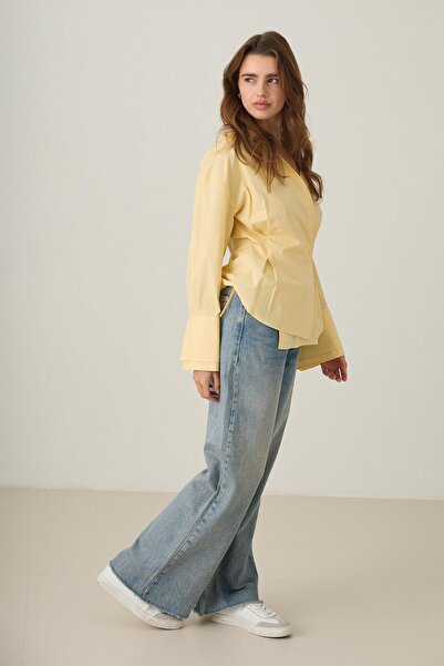 Setre Light Blue Jeans with Grinding and Leg Detail