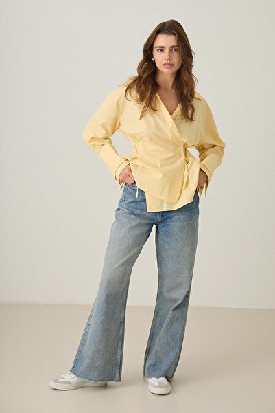 Setre Light Blue Jeans with Grinding and Leg Detail