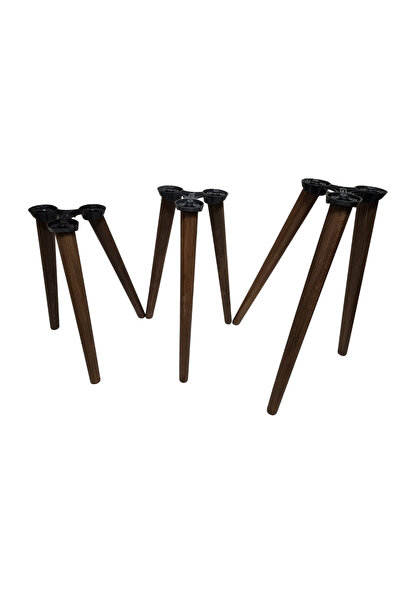 MASALL 39-44-49cm Set de 3 picioare din lemn pentru măsuță de cafea, din lemn...