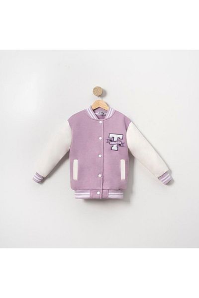 Aymini kids еднопластово университетско яке с бродерия от три нишки
