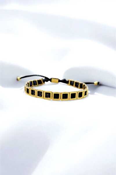 Atölye Unisex Square Brass Bracelet