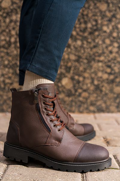 Salvano Bikerboots für Herren - POINT 3PR Braun