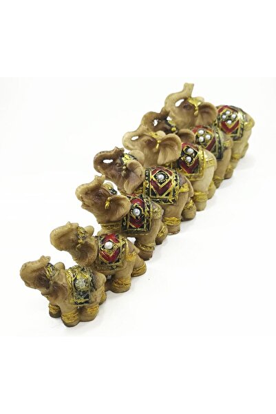 SUME Yedili Uğurlu Fil Dekoratif Biblo