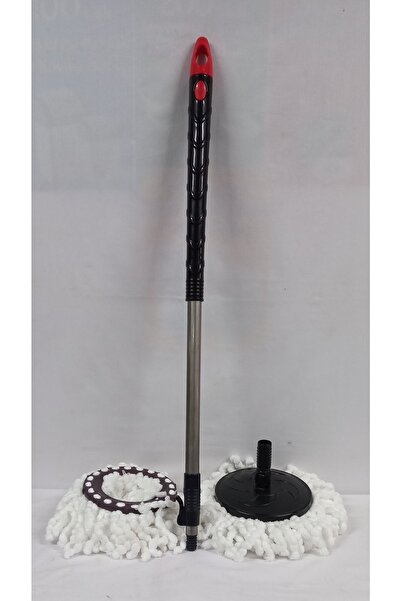 aşçıbaşı ticaret Plastik / Döner Başlıklı Vilada Sapı Mop Pas Pas 2 Adet Püskül