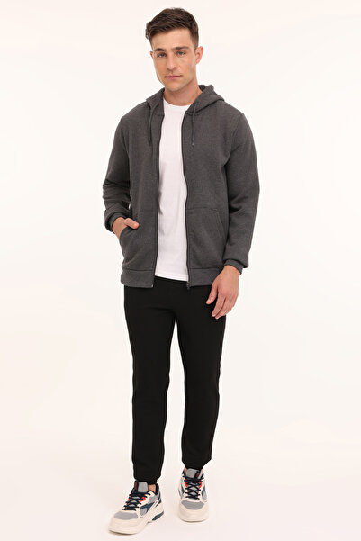 Kinetix MR RJN387 FZ HD 4PR ANTRASIT MELANJ Erkek Eşofman Üstü