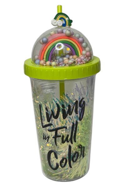 Mikro 450ml Cute Straw Cup Water Bottle
