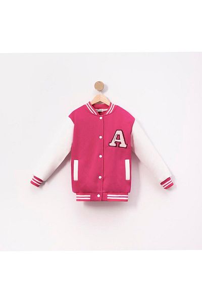 Aymini kids еднопластово колежанско яке с бродерия от три нишки