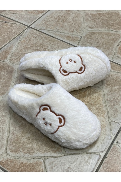ÇOCUKÇA MODA Fluffy Figured Slippers Home Slippers Furry Slippers