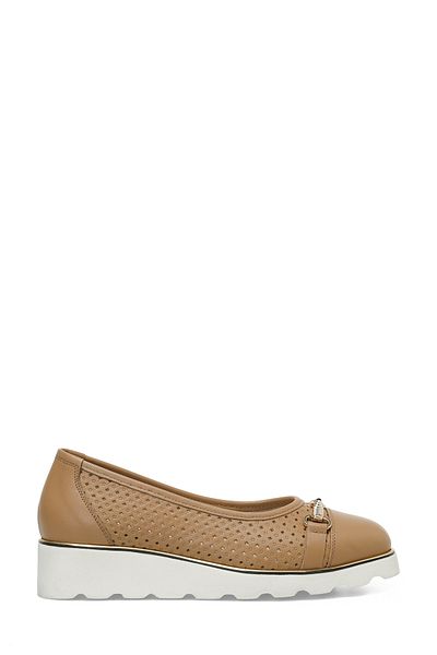 İnci ORBA 4FX Tan Damen-Keilschuhe