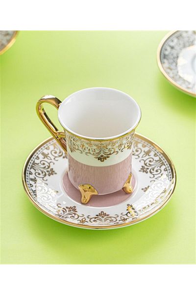 ACAR Ornette 6-Person Porcelain Turkish Coffee Cup Set