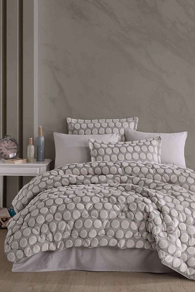 Clasy Σετ μονόχειρα σετ ύπνου Perle V1 Ecru Wellsoft Jacquard