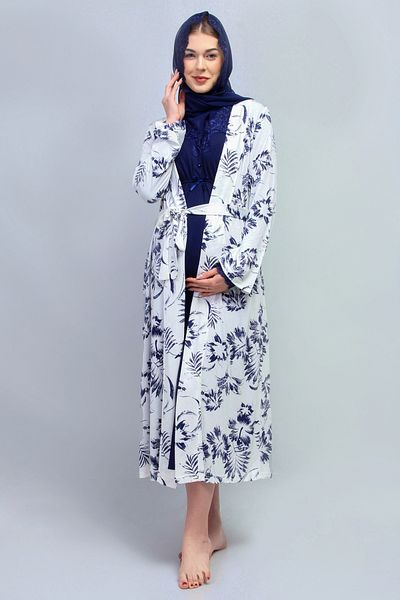 ByLohusa Navy Blue Hijab Maternity Set Effortt