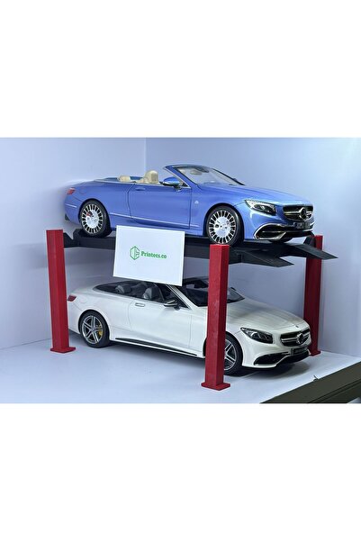 Printecs 1/18 Ölçekli Garaj Dioraması Araç Lifti | Diecast, Diroama, Hobi Garajı, Model Arabalar