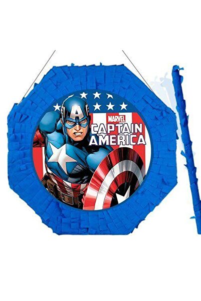 Parti Dükkanım Kaptan Amerika Pinyata 42 Cm + Sopası