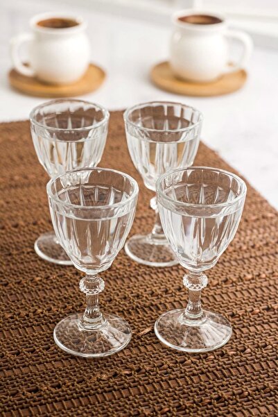 ORTAKÖY CENNETİ Paşabahçe Diamond 4 Lü Kahve Yanı Su Bardağı