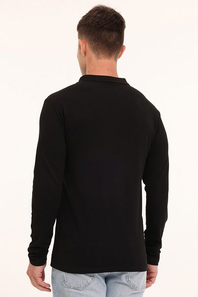 Kinetix Μπλουζάκι MB SN329 UKOL POLO 4PR Siyah Erkek Uzun Kol