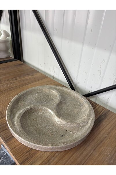 ERŞATIRTAŞ Διακοσμητικό πιάτο για μπισκότα, πράσινο πιάτο παρουσίασης από φυσ...