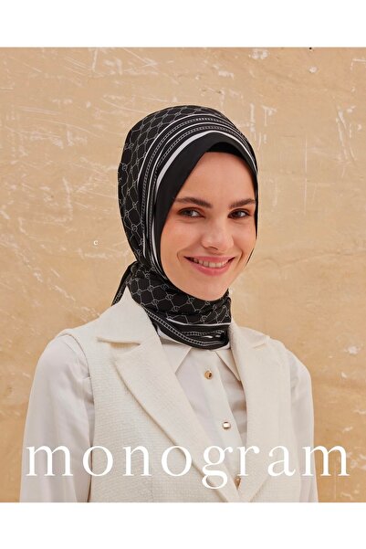 Cardion digi Medine ipeği siyah rengi şal