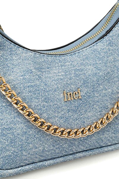 İnci Pearl elvin 4fx light blue women's shoulder bag