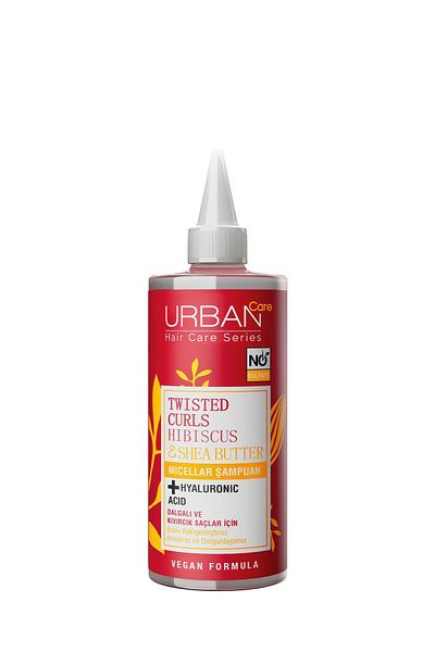 Urban Care شامبو الكركديه بزبدة الشيا لجميع أنواع الشعر، خاص للشعر المجعد والمموج، 340 مل