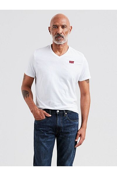 Levi's Ανδρικό μπλουζάκι με λαιμόκοψη σε λευκό Housemark - A2084-0000
