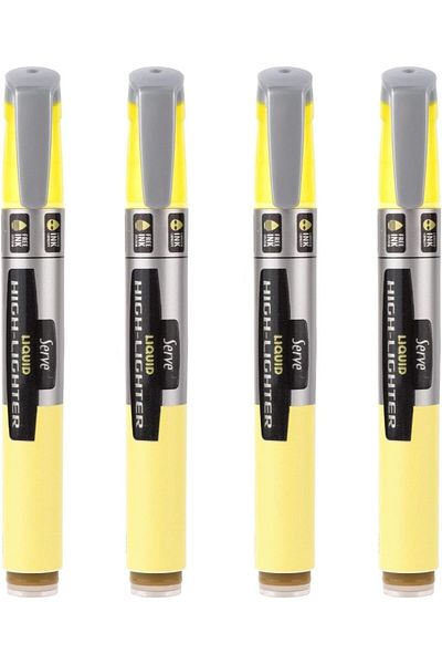 STOREMAX Bystoreby Likit Highlighter Pastel Yellow Set of 4 Newdesing 646268