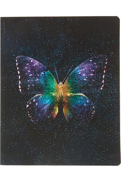 STOREMAX Sellbuystore Color 20X25 80Yp. Checkered Bind Note Butterfly Hardcover Boutique Notebook 1053513
