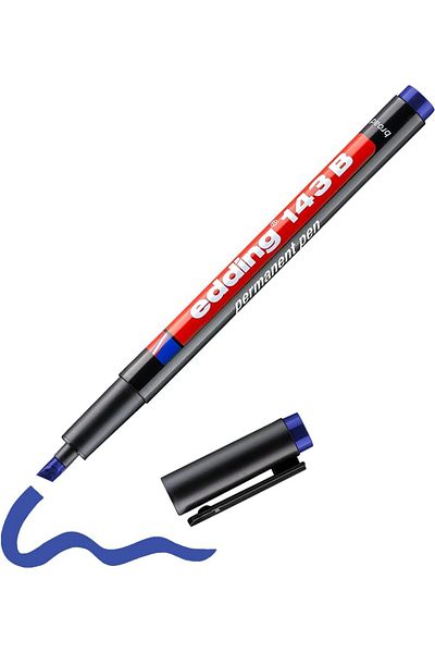 STOREMAX Bystoreby 143 B Permanent Marker - Acetate Marker - Blue - 1 Marker - Chisel Tip 1-3 mm Newdesing 646268