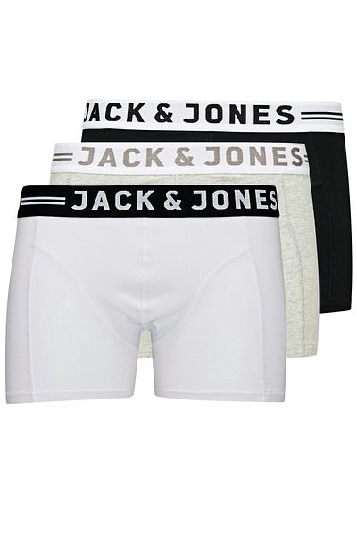 Jack & Jones Jack Jones Sense Trunks - 3 Pack Noos Men's Black Boxers 12081832 -99