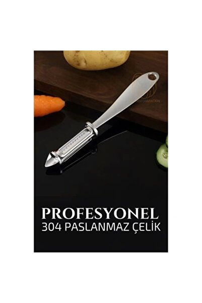 ModaCar 2 Bıçaklı Oynar Başlık Soyacak 304 Paslanmaz Çelik Mink Design