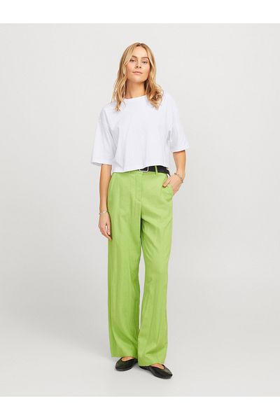 Jack & Jones Tricou Jack Jones Jxandrea Loose Ss Cropped Tee Jrs Noos Kadin Beyaz Tricou 12270673-01