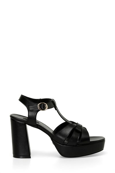 İnci INCI ASTRID 4FX Schwarze Damen-Sandalen mit Plateauabsatz