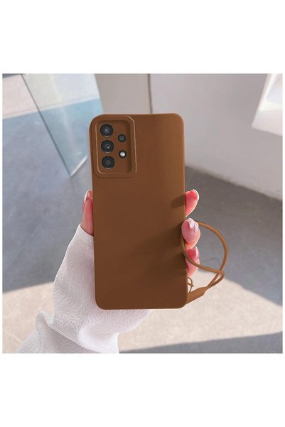 Zebana Samsung Galaxy A32 Compatible Case Love Soft Silicone Case Brown