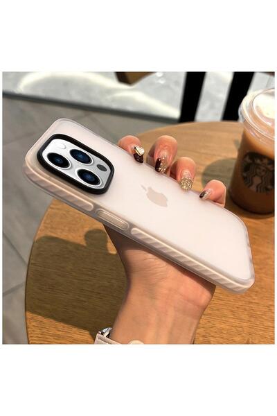 Zebana Apple iPhone 15 Pro Max Uyumlu Kılıf Airbag Fundas M-Safe Silikon Kılı...