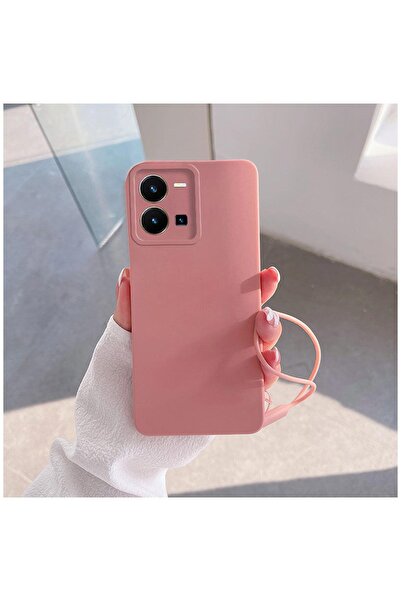 Zebana Vivo Y35 Uyumlu Kılıf Love Yumuşak Silikon Kılıf Rose Gold