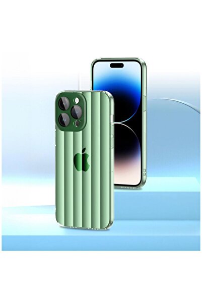 Zebana Apple iPhone 14 Pro Max Uyumlu Kılıf Zebana Bumper Silikon Kılıf (Kame...