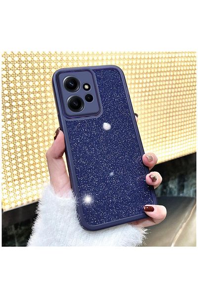 Zebana حافظة متوافقة مع هاتف Xiaomi Redmi Note 12 4G من السيليكون اللامع - مع حماية لعدسة الكاميرا باللون الأرجواني العميق