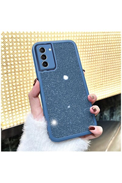 Zebana Samsung Galaxy S21 FE 5G Uyumlu Kılıf Işıltım Silikon Kılıf - Kamera L...