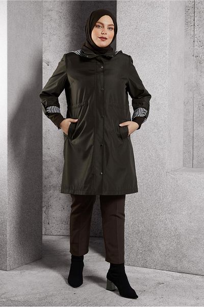 Alvina Hooded Trench Cotton 10918