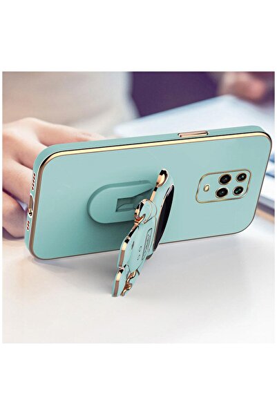 Zebana Xiaomi Redmi Note 9S Compatible Case with Stand Astronaut Silicone Case Light Blue