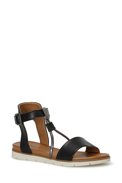 İnci INCI MUNU 4FX – Flache Damensandalen in Schwarz
