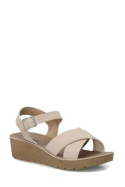 Polaris 315560 .Z 4FX Beige Wedge Heel Women's Sandals