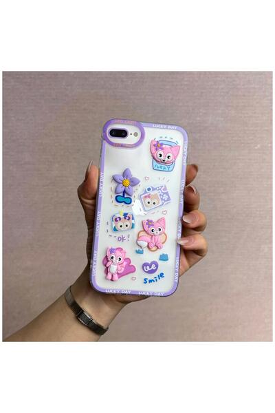 Pro Aksesuar Apple iPhone 6S Plus Uyumlu Kılıf Ayıcıklı ve Tavşanlı Silikon K...