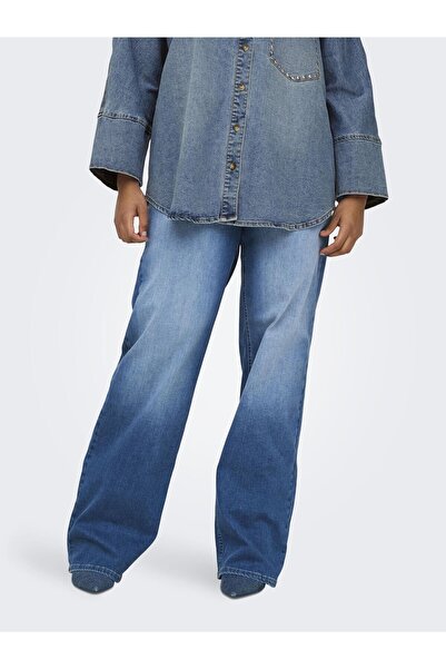 Only Carmakoma Jeans mit weitem Bein CARWILLY Hohe Taille Weiter Beinschnitt ...