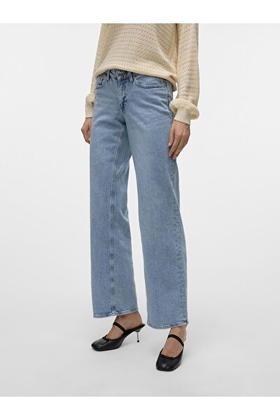 Vero Moda Weit geschnitten VMVANESSA Niedrige Taille Weiter Beinschnitt Jeans