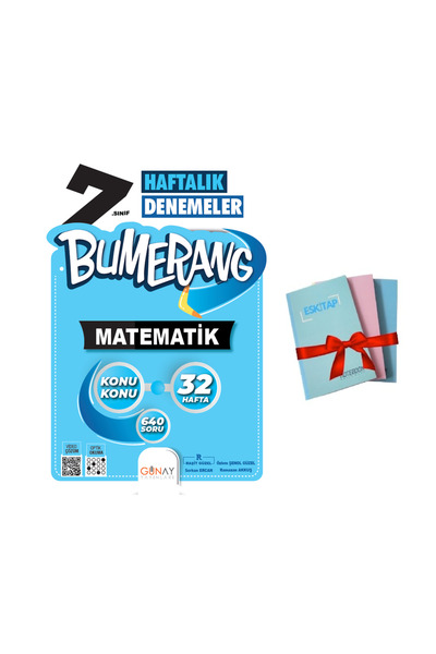 Günay Yayınları Bumerang 32 Haftalık Matematik Denemeleri 7. Sınıf ( 1 ADET N...